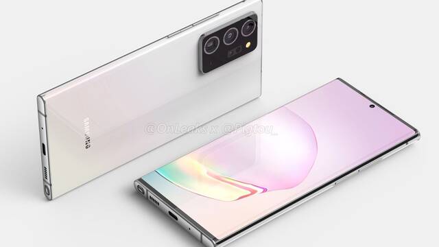 Primeros renders del Samsun Galaxy Note20+, el nuevo tope de gama de Samsung