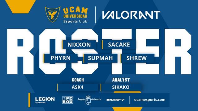 UCAM Esports Club presenta su nuevo equipo de Valorant para la temporada 2021