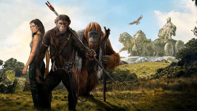 'El reino del planeta de los simios' publica nuevos psters de cmo quedaron Madrid y Barcelona tras la guerra contra los monos