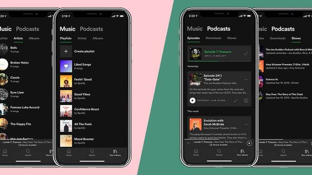Los podcast llegan a la portada de Spotify