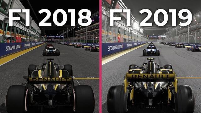 Comparativa grfica: F1 2018 Vs. F1 2019 en PC, a 4K y en Ultra