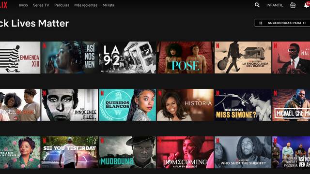 Netflix inaugura una categor�a llamada 'Black Lives Matter'