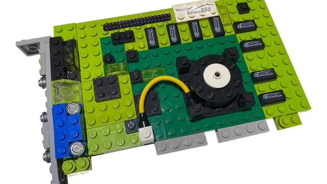 NVIDIA GeForce 256, la primera NVIDIA GeForce de la historia, luce as recreada en LEGO