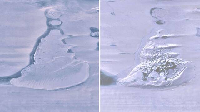 Un lago ant�rtico desaparece en el oc�ano en cuesti�n de d�as