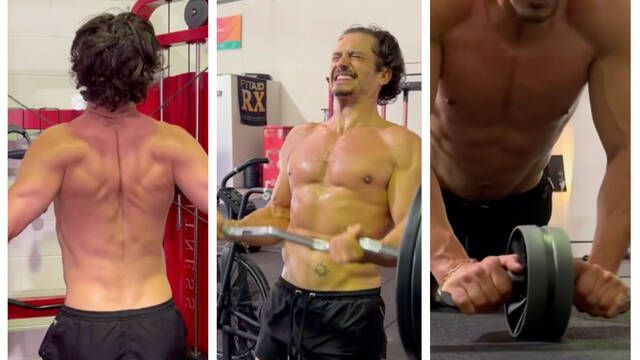 Orlando Bloom saca músculo con su brutal entrenamiento en redes sociales