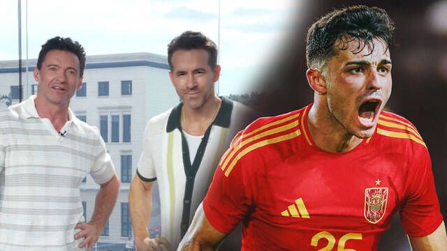 'Vamos!': Ryan Reynolds y Hugh Jackman visitan Teledeporte y animan a Espaa en la Eurocopa