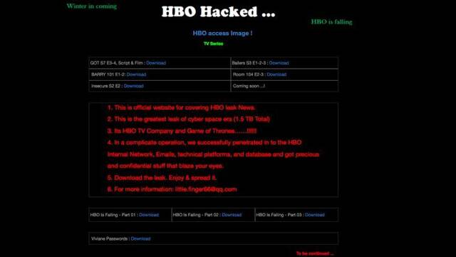 WinterLeak: Los hackers de HBO filtran Juego de Tronos y otras series