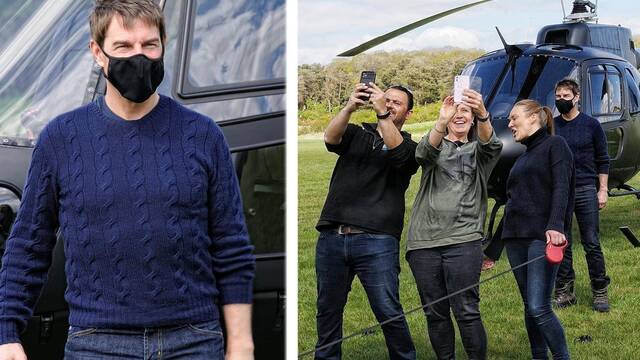 Misión Imposible 7: Tom Cruise aterriza en helicóptero en el jardín de una familia inglesa