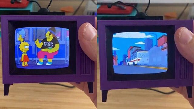 Los Simpson: crean un televisor impreso en 3D que reproduce las 11 primeras temporadas