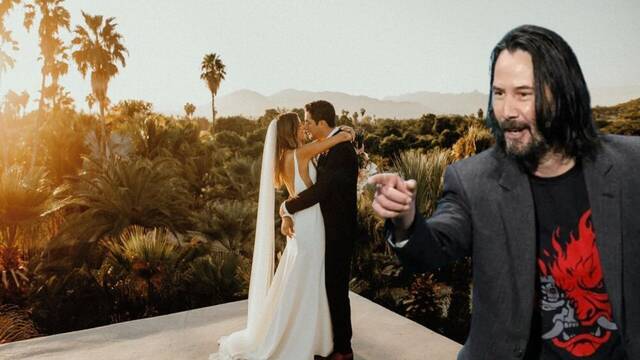 Keanu Reeves aparece por sorpresa en una boda y los novios no se lo creen