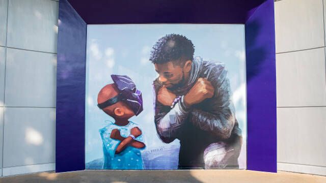Black Panther: As es el emotivo mural de Disneyland en homenaje a Chadwick Boseman