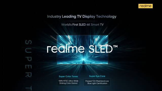 Realme presenta su primer televisin SLED, un panel superior a los QLED
