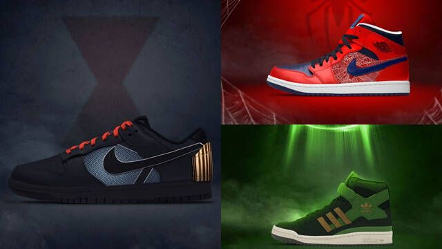Así son las zapatillas de Adidas y Nike inspiradas en Spider-Man, Loki, Viuda Negra y Ant-Man