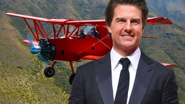 Tom Cruise se cuelga de una avioneta en un vdeo filtrado de 'Misin Imposible 7'