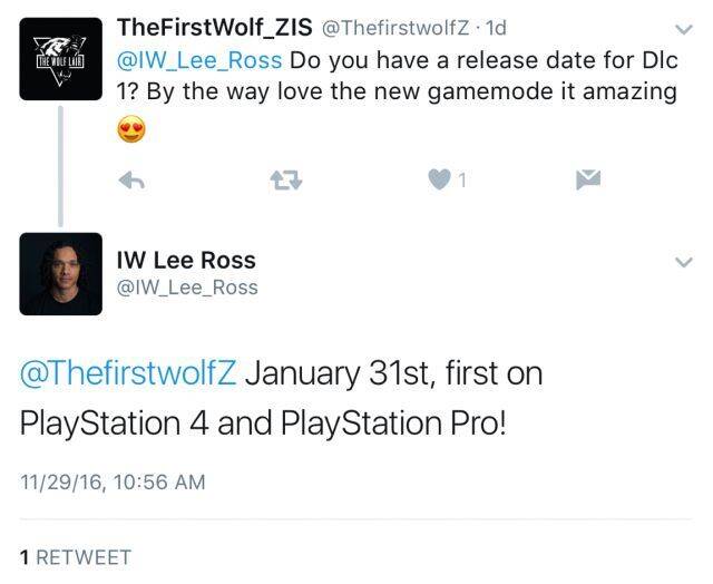 Este es el tuit borrado en el que se anuncia la fecha de lanzamiento del DLC