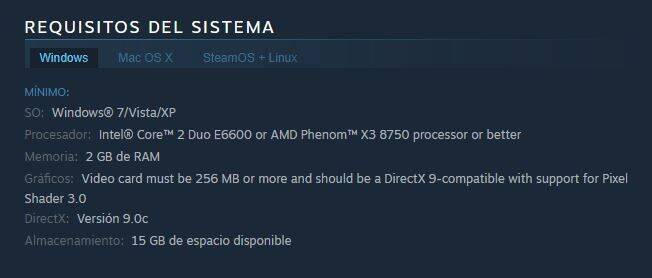 Requisitos mínimos de CS:GO