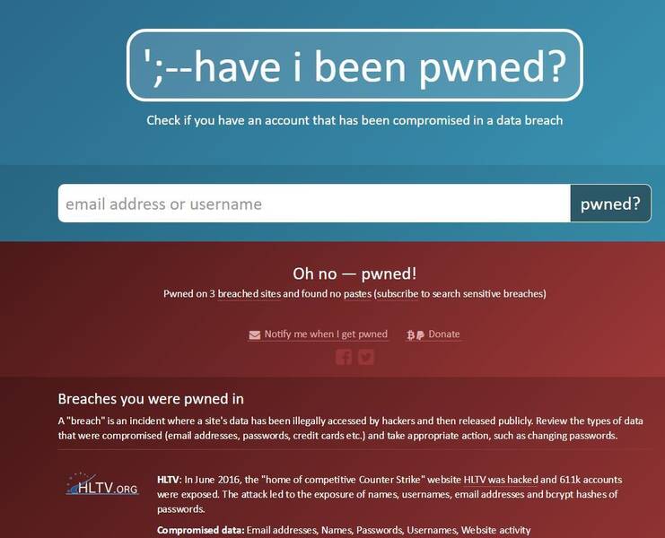 Ejemplo de mi cuenta en HLTV que sí está comprometida