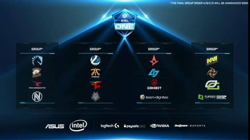 Distribución de los grupos para la major de CS:GO ESL One Cologne 2016