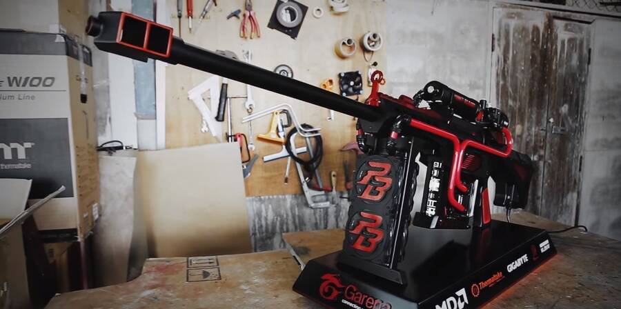 Este Barret es un PC de Suchao Modding & Design que monta una AMD Radeon RX 480 8GB.