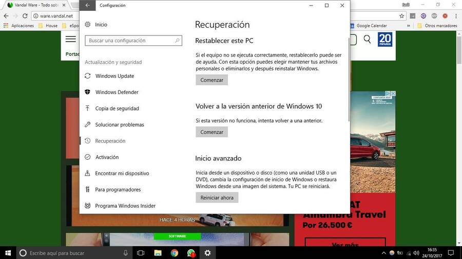 Guia Como Volver A La Version Anterior De Windows 10 Tras Fall Images 4615