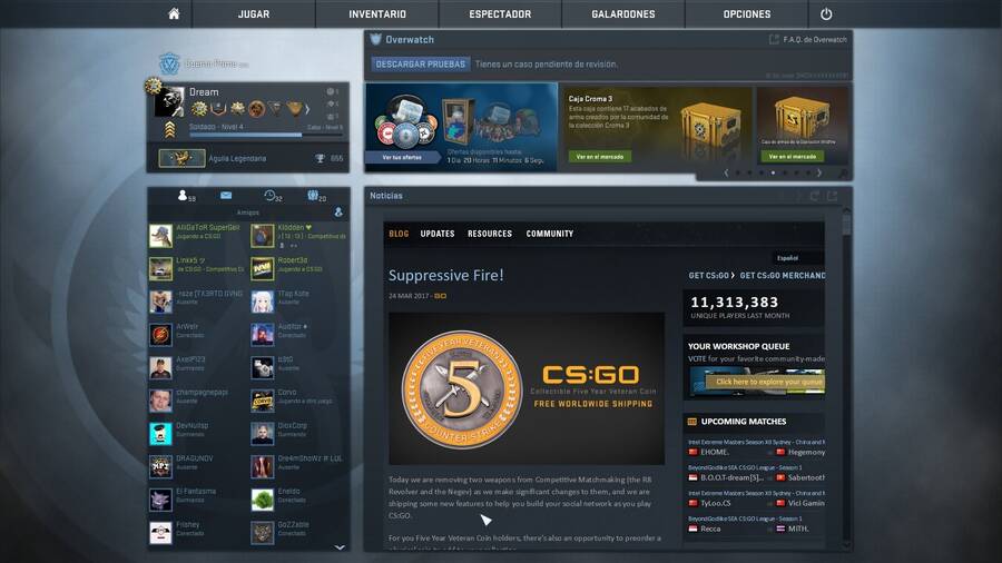 Así luce la nueva zona de amigos en CS:GO