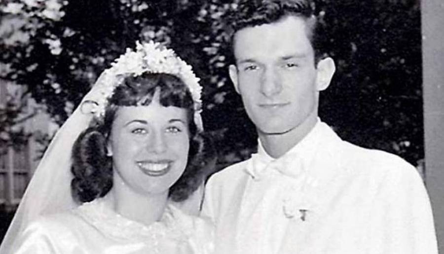 La primera esposa de Hefner, su único amor verdadero, le fue infiel mientras él servía en la Segunda Guerra Mundial.