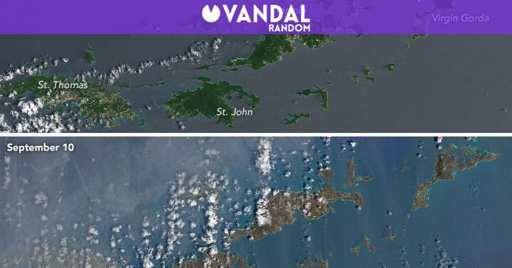 La NASA muestra el antes y el después del Caribe tras el paso de Irma ...