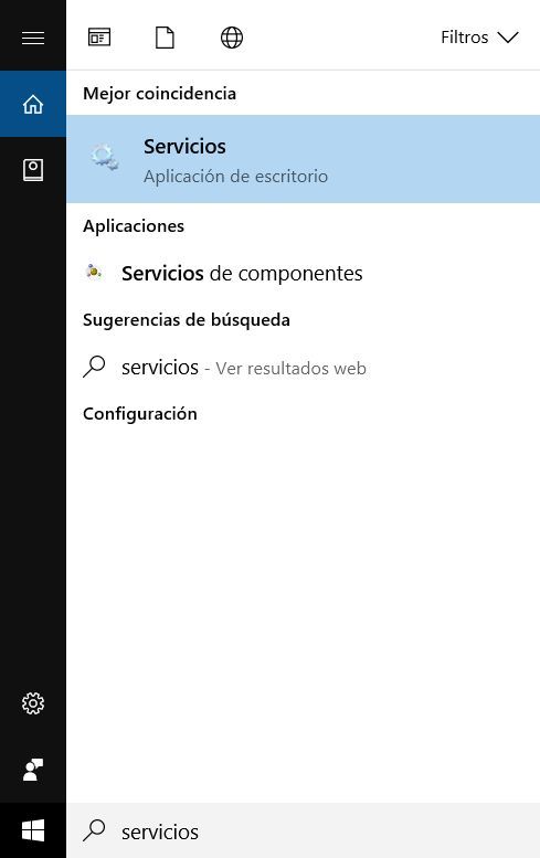 Servicios Windows 10