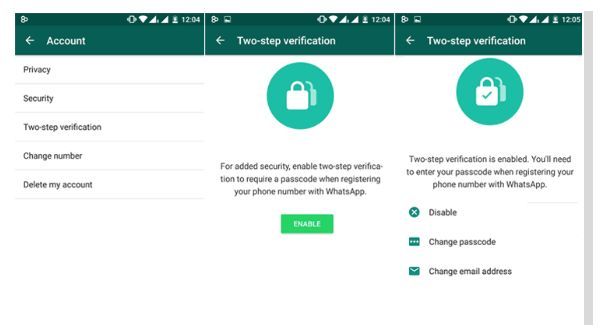 Verificación en dos pasos Whatsapp